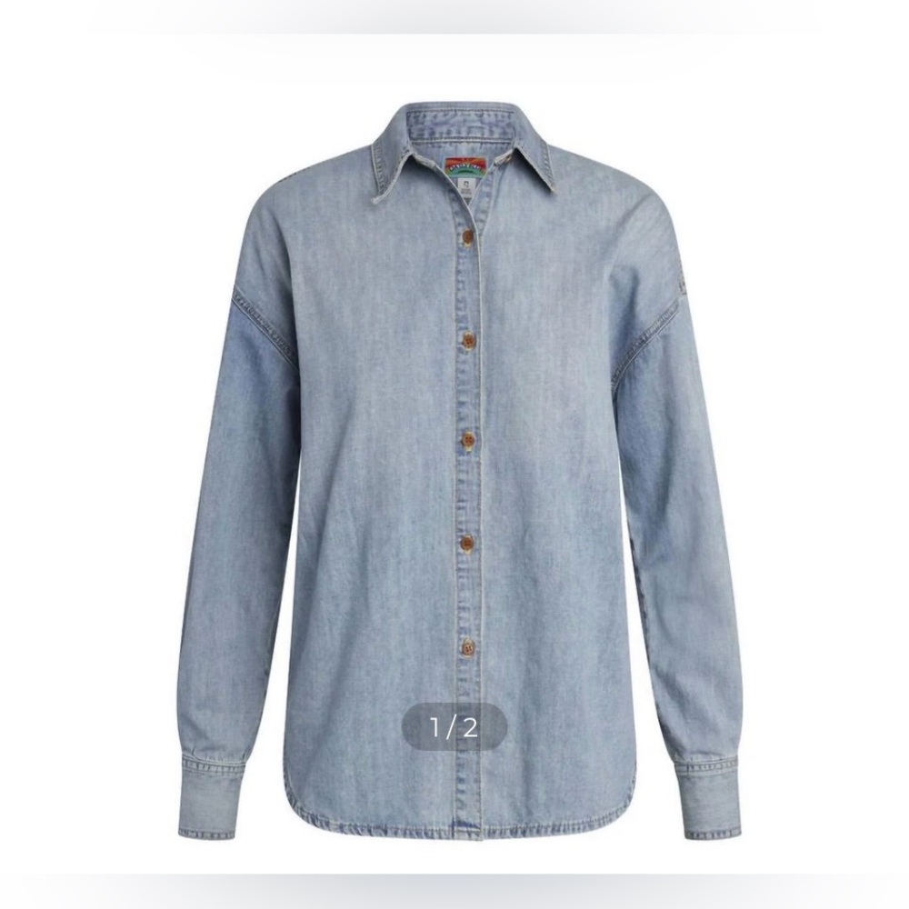 Daily Blue Women's Doris Button Down Shirt NWT S